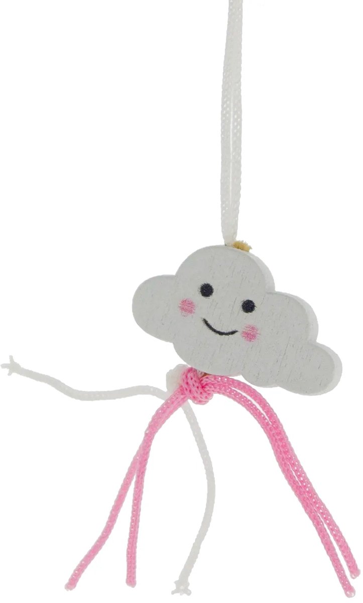 Gelukshanger Babywolk Roze > 25mm | 10 Stuks